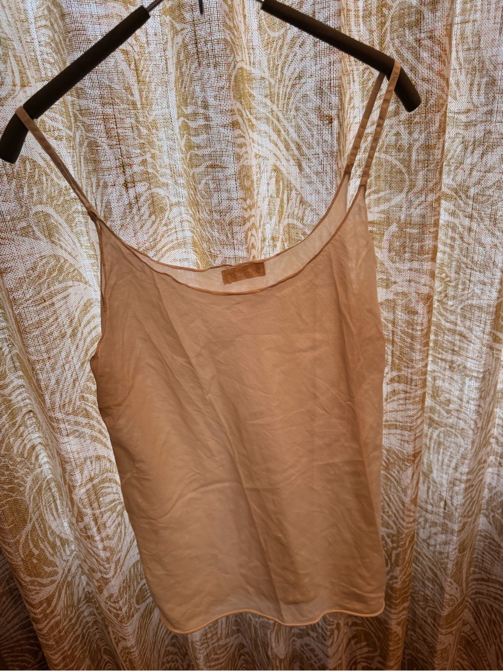 CP Shades Beige Satin Cami with Adjustable Straps